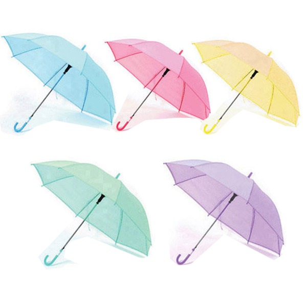 컬러5개 파스텔우산 자동우산 장우산 장마 인쇄 선물