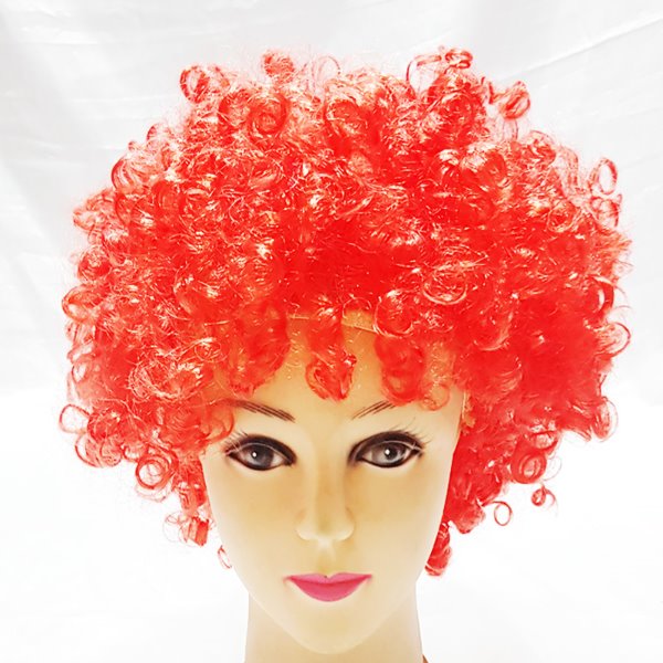 빨강 곱슬머리 가발 파티용품 의상 공연 변장 학예회
