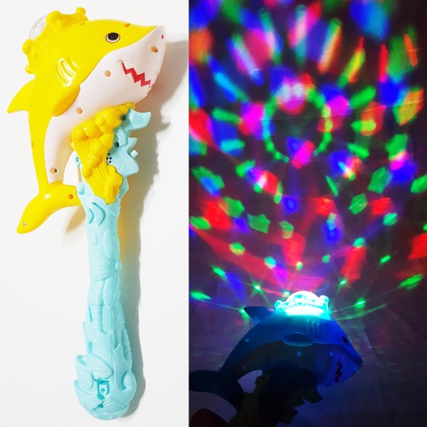 노랑 상어 멜로디 LED 불빛요술봉 야광봉 어린이선물